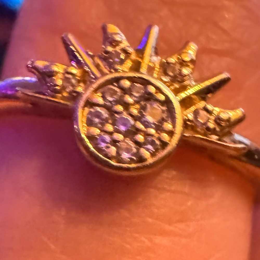 Pandora Silver Sun and Moon Ring Set - Picture 3 of 9